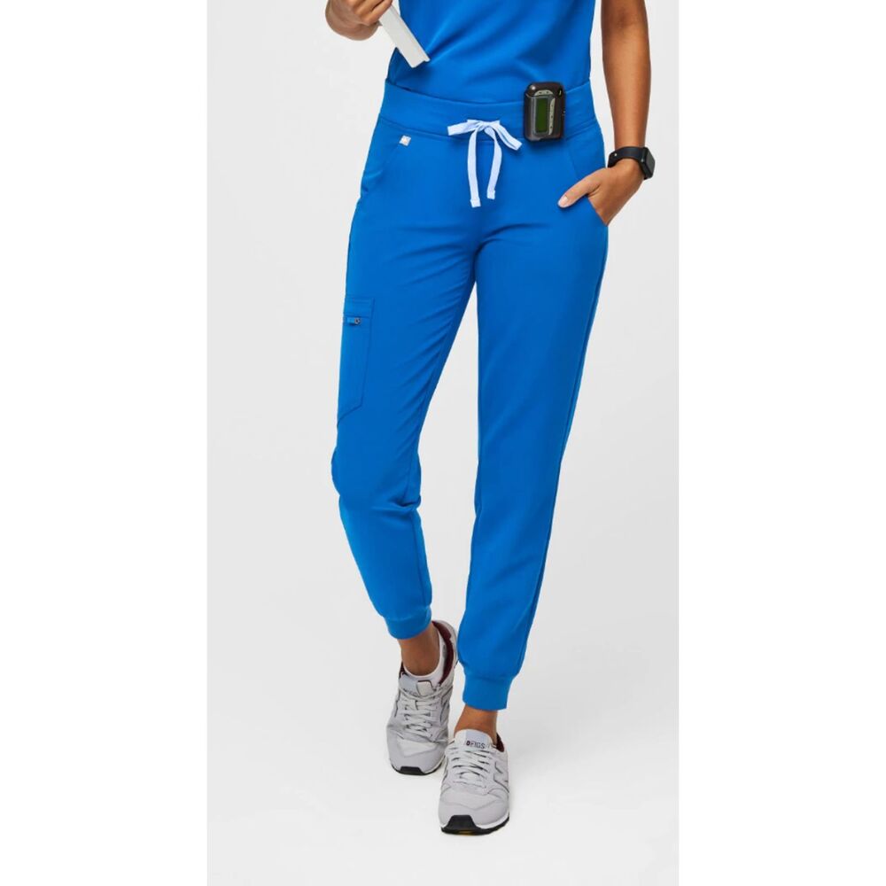 FIGS Zamora Jogger Scrub Pants-Lot of 2-Women's Large Tall (L/T) — Royal Blue